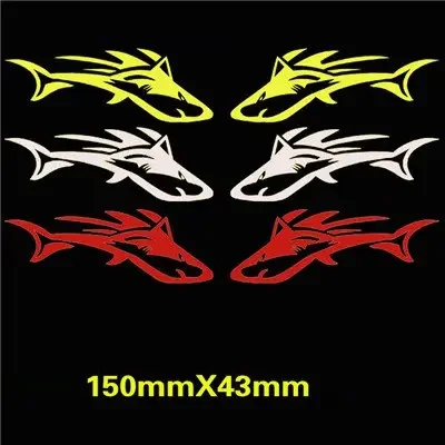 1 pair Shark Sticker Bicycle Decoration  Personality Reflective Balance bike  Modification