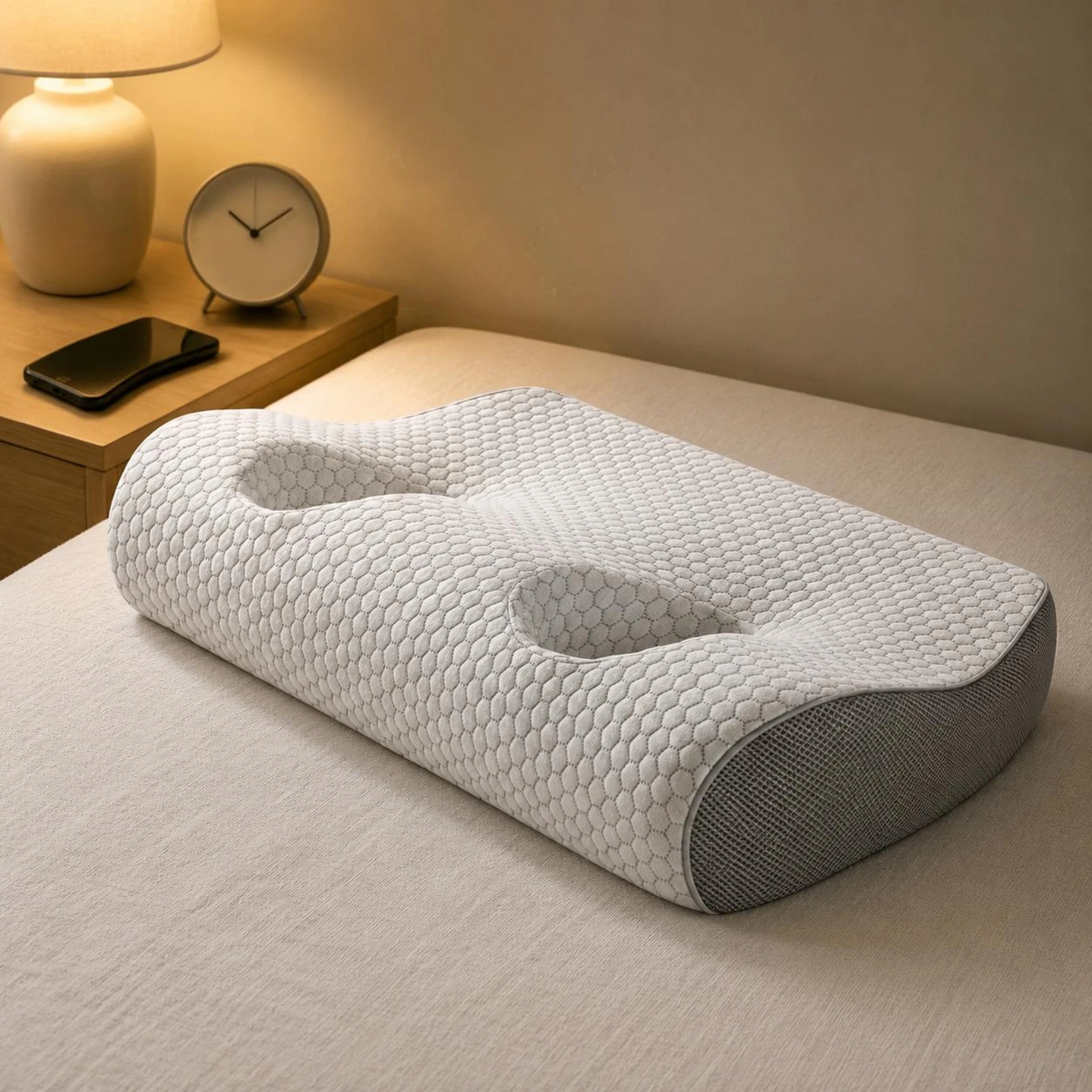 Ear Hole Pillow Face Pressure Relief Side Sleeping Pillow Sleep Product Spine Alignment Bedding Ergonomic for Phone Users in Bed
