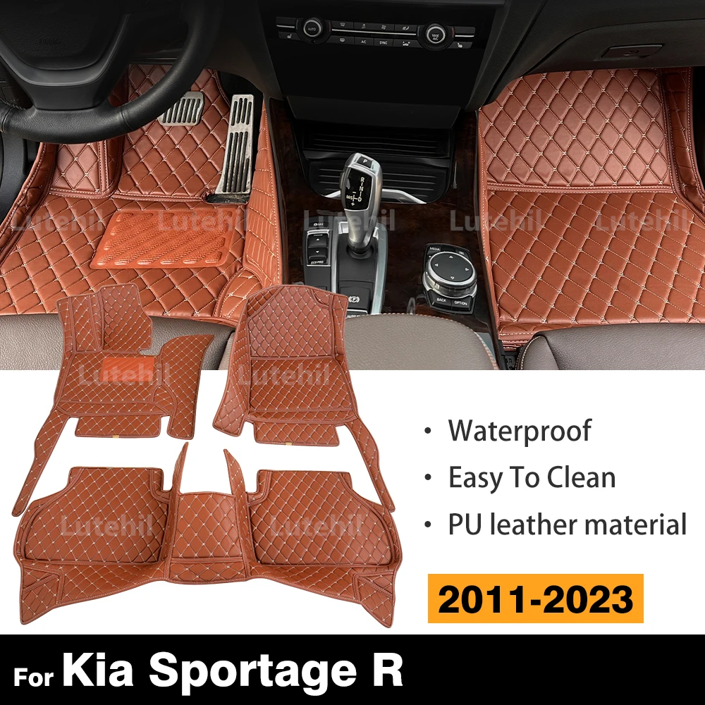 

For Kia Sportage R 2011-2023 22 21 20 19Custom Car Floor Mat Automobile Carpet Cover Interior Accessories Protective