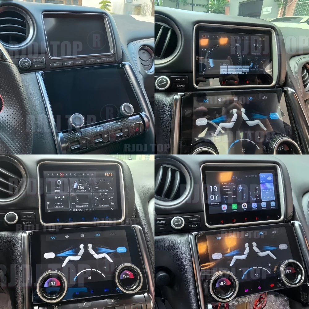 

9" Car Radio Navigation GPS For Nissan GT-R GTR R35 2007-2015 Android13 Autoradio Wireless Carplay Multimedia Head Unit AC Panel