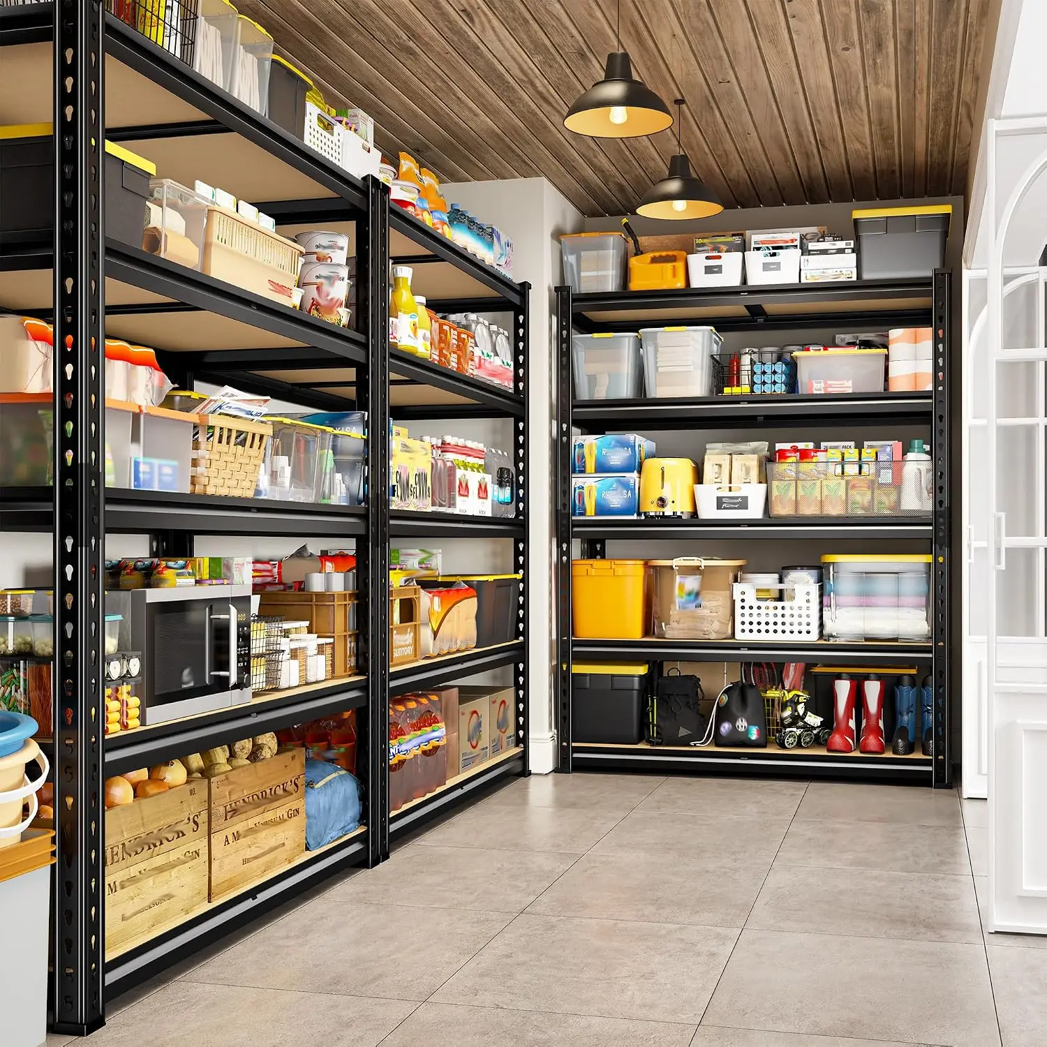 2400LBS Storage Shelves 5 Tier Garage Shelving Heavy Duty Adjustable Garage Shelves, Utility Rack Shelf, Shelving, Customized