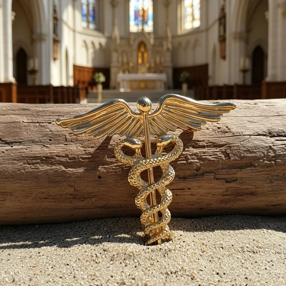 Customize European And American Retro Creative Brooch Snake Shaped Scepter Angel Wing Brooch Available For Picture Custom Brooch view 6