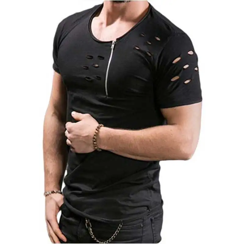 Męska koszulka polo slim fit z siateczki, oddychająca, nowa moda, letnia koszulka polo casual z krótkim rękawem, odzież męska MY069 — zdjęcie 2
