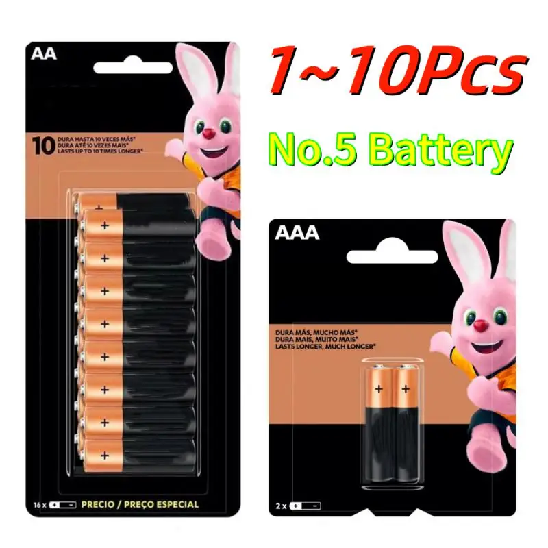 10-1Pcs New Original No.5 Battery Duracell LR03 AAA Logitech Mouse Battery Remote Control Toy 1.5V