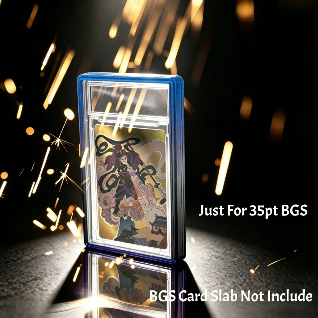 Glitzer-TPU-Schutzhülle mit transparenter Rückseite für BGS 35PT bewertete Sammelkarten