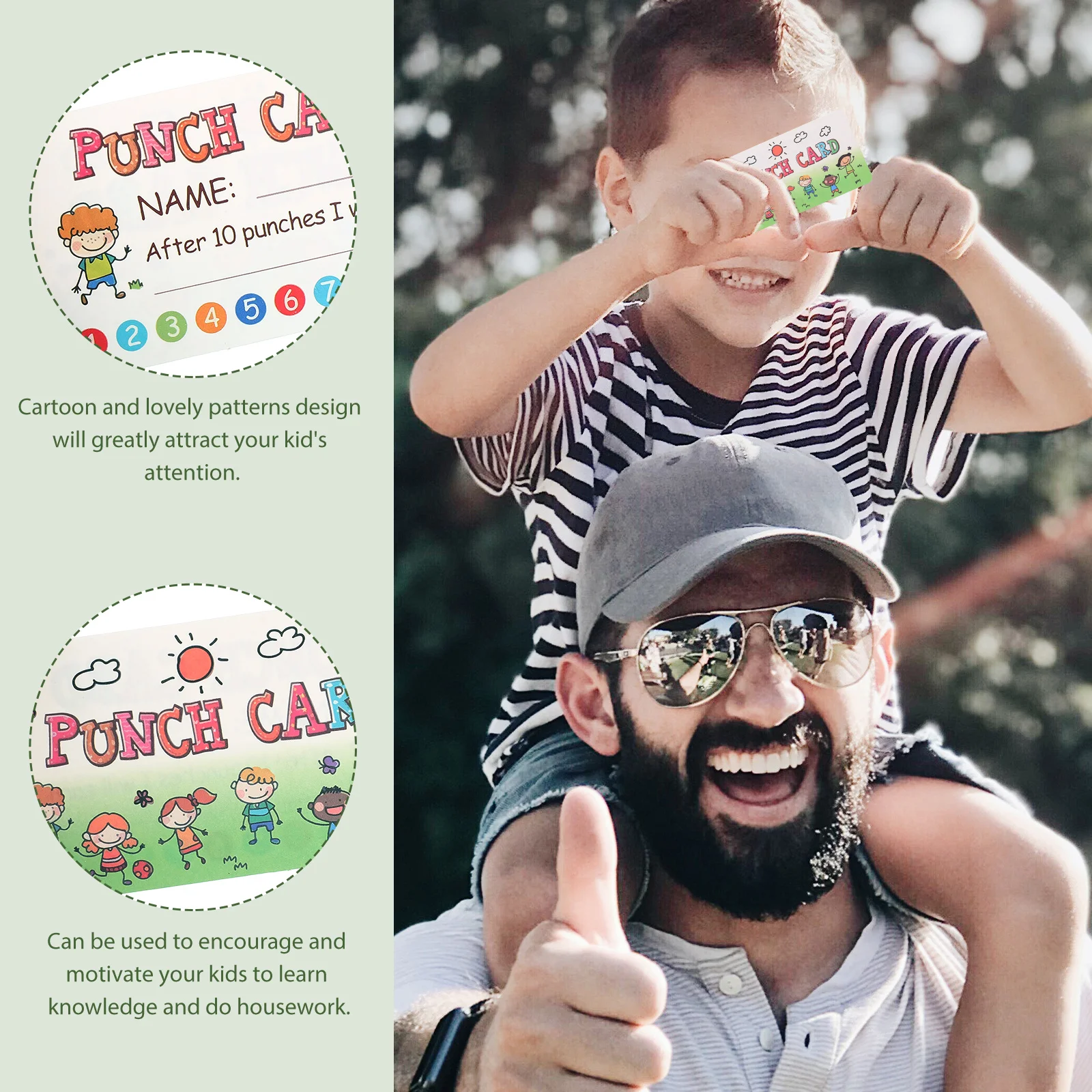 

150pcs Reward Cards Punch Kids Motivational Classroom Stickers Encouragement Teaching Tools Paper Adorable Design