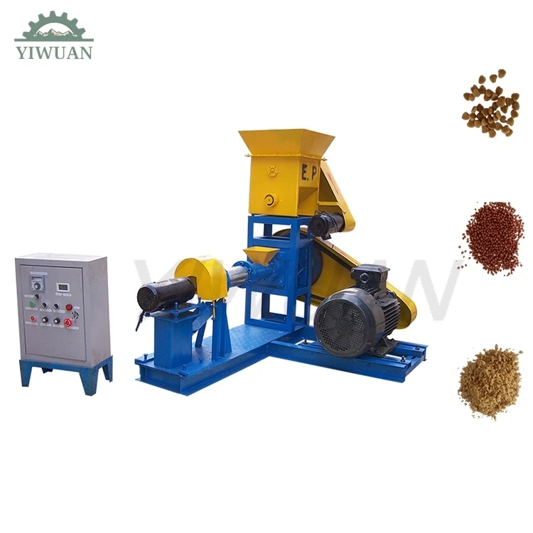 Thailand Livestock Aquarian Soybean Meat Grain Homemade Pulverize Fish Feed Pellet Mill Line Extruded Machine