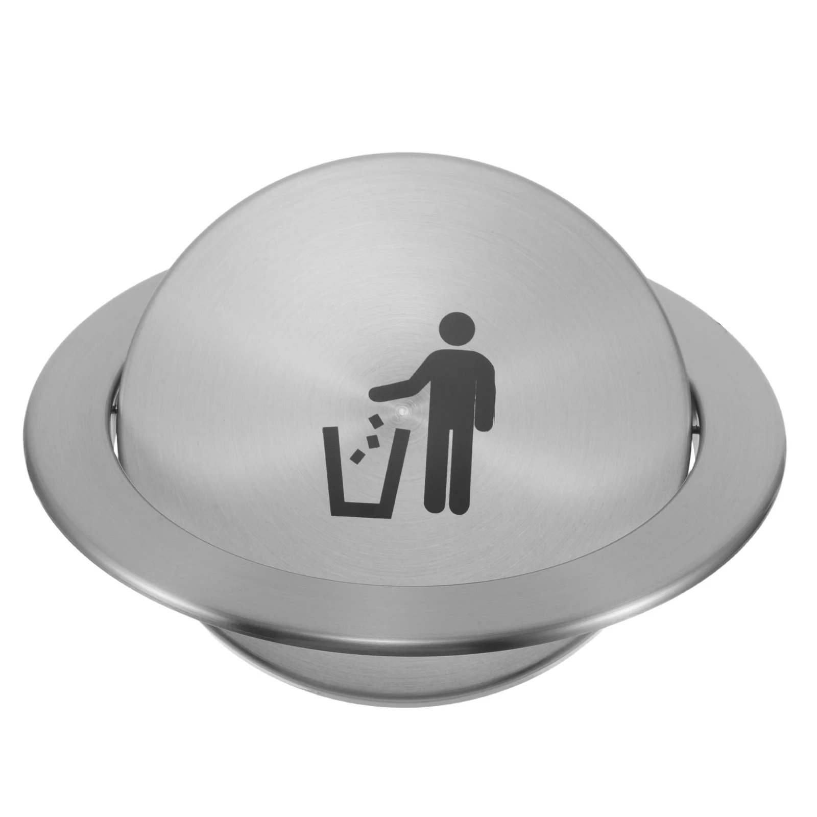 

Embedded Trash Can Lid: Stainless Steel Countertop Built-In Swing Top Garbage Cover For Kitchen Bathroom Recessed Waste