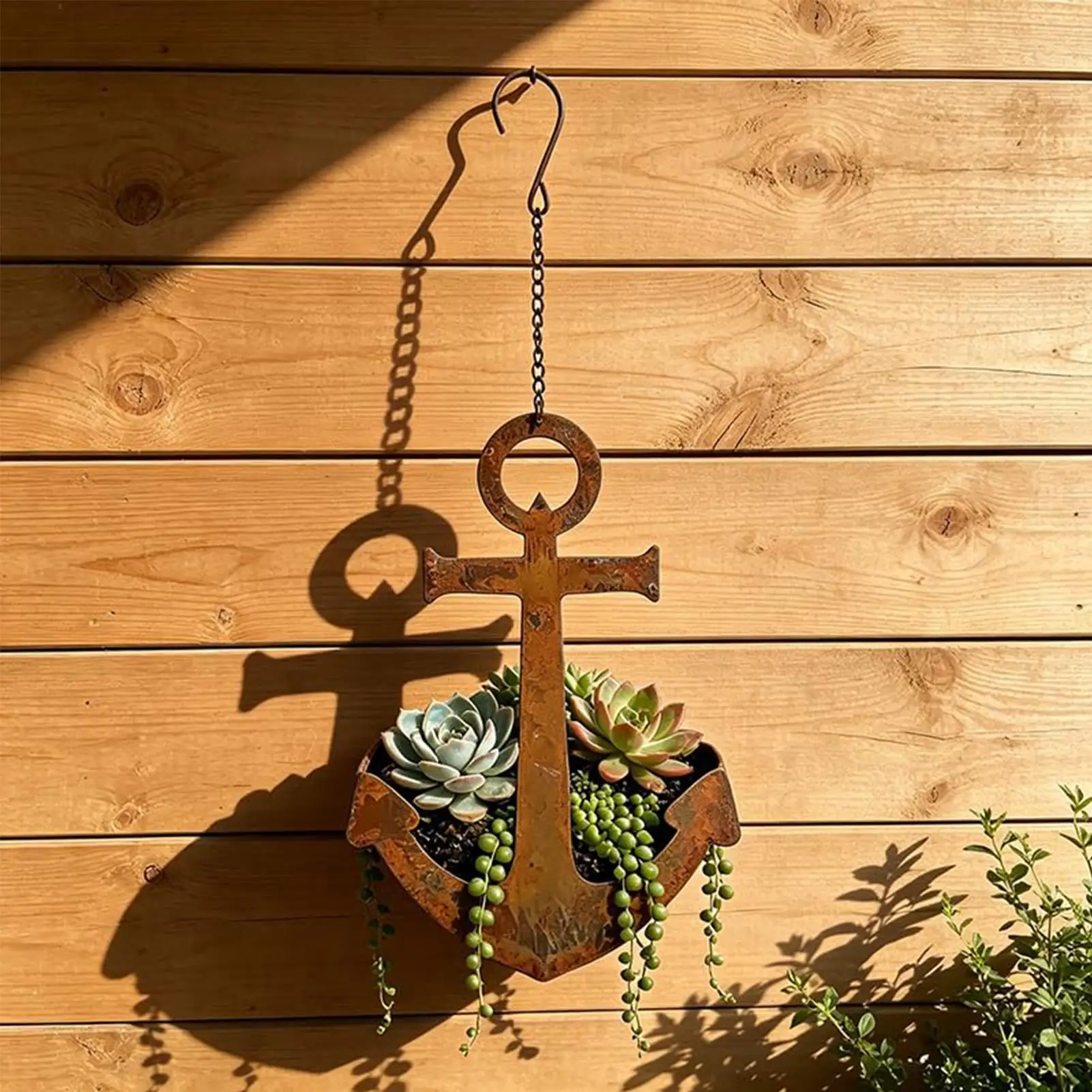 

Nautical Planter Metal Retro Flower Container Hangable Flower Pots for Homeowners Gardeners Growers Home Office Apartment
