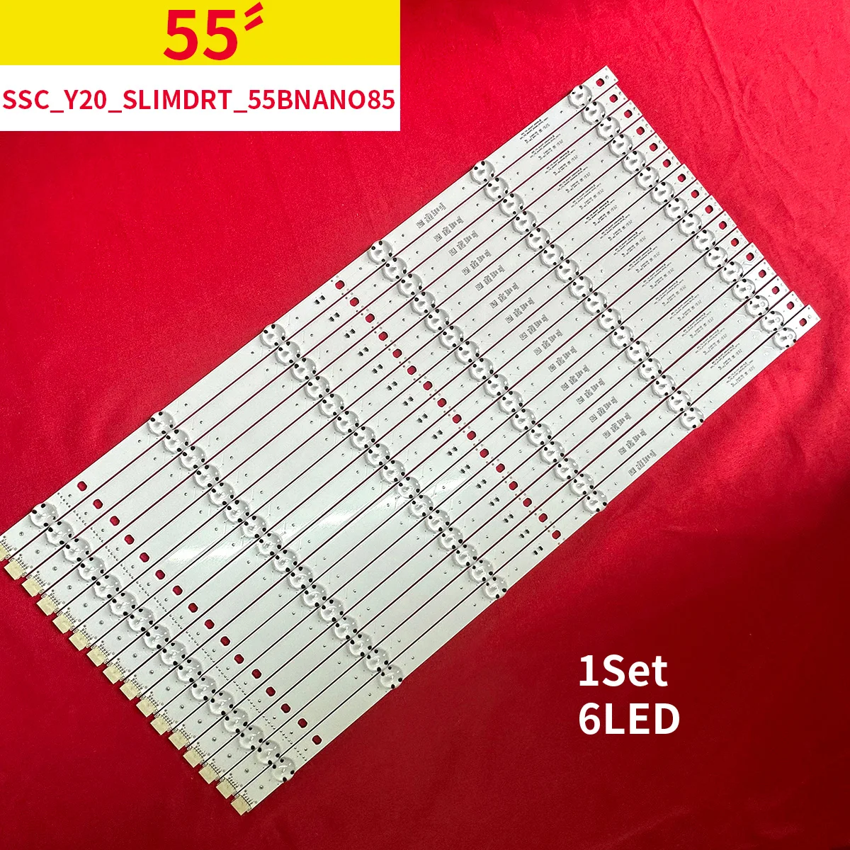 

1set LED Backlight Strip For 55" TV SSC_Y20_SlimDRT_55BNANO85 6LED