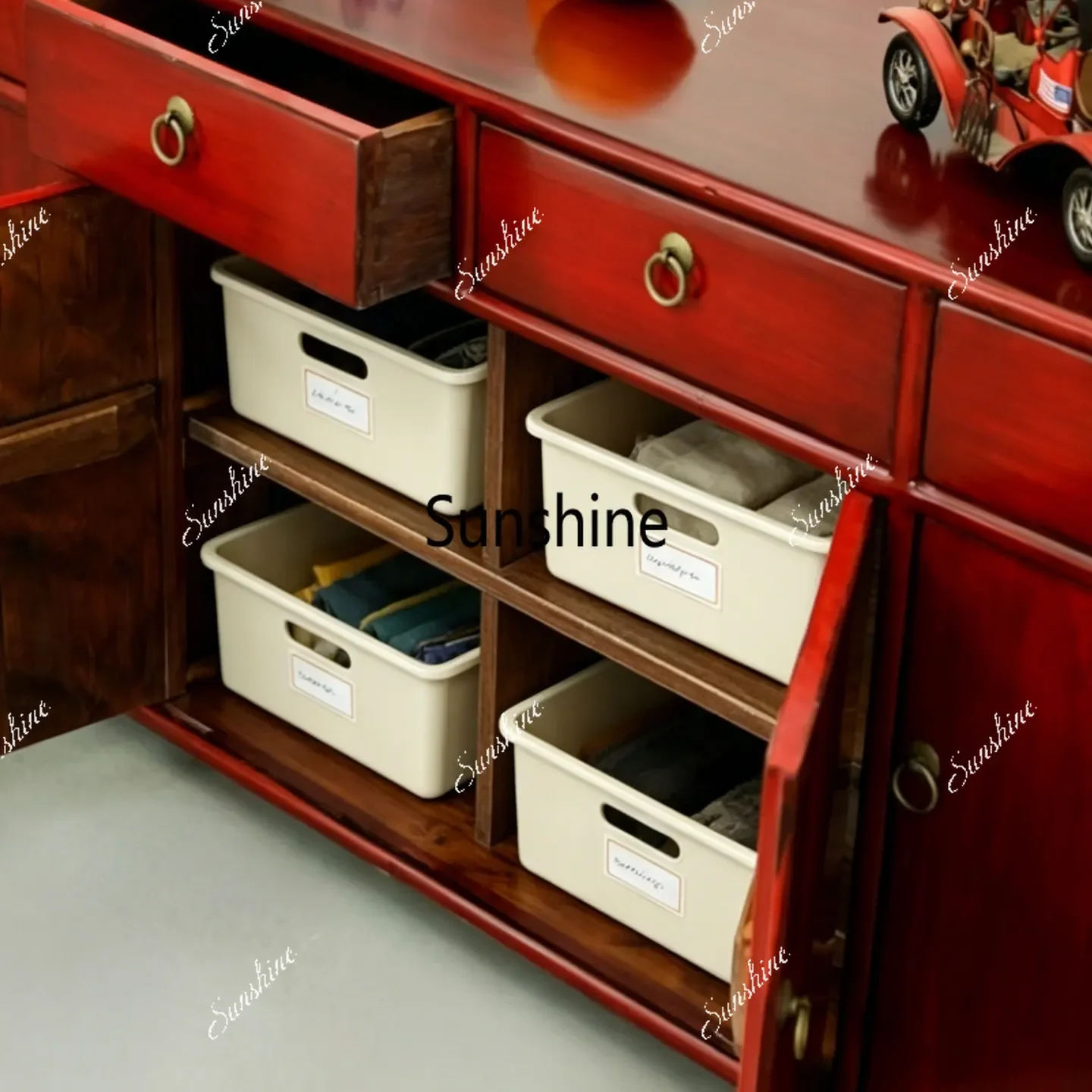 Painted solid wood to make old dining side cabinets, new Chinese high-speed TV cabinetsTJ