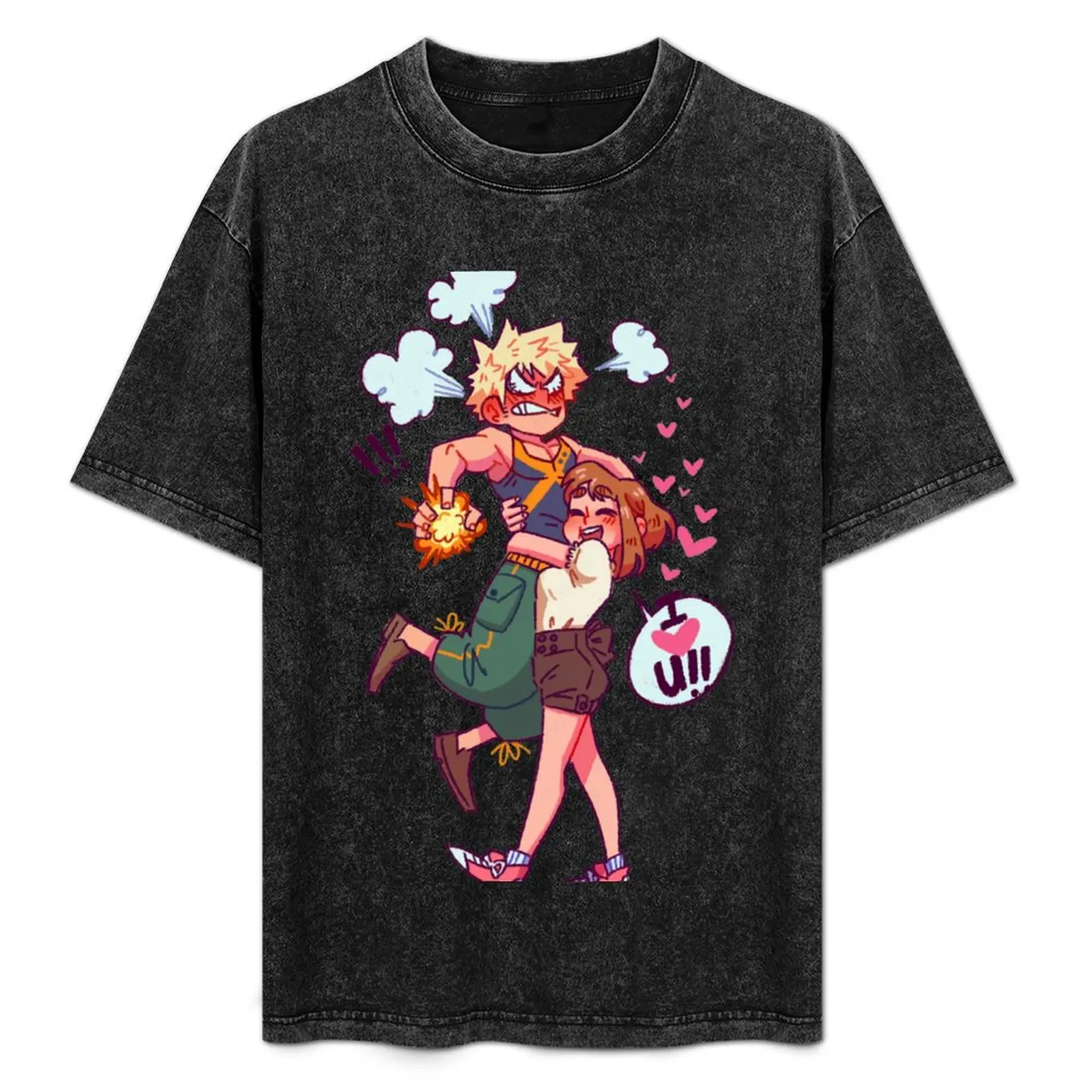 

Kacchako Hug T-Shirt Simple Trendy Casual T-Shirt