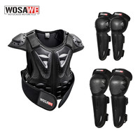WOSAWE Children's Armor Jacket Spine Chest Protection Equipment Motocross Skateboard Moto Jacket Motorcycle Gear Moto Kids Armor