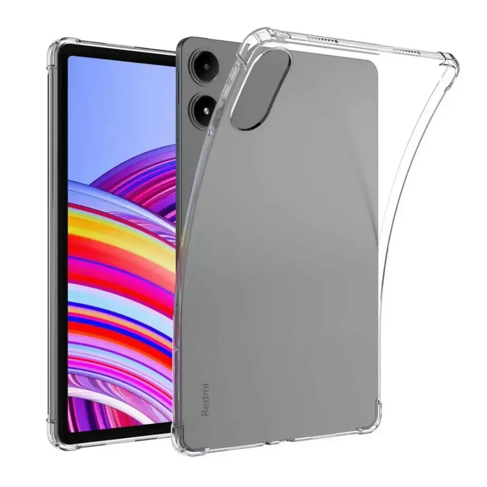 Transparent Tablet Case for Xiaomi Poco Pad 12.1 Redmi Pad Pro Case 12.1 Inch 2024 Air-bags Silicone Protection Shockproof Cover