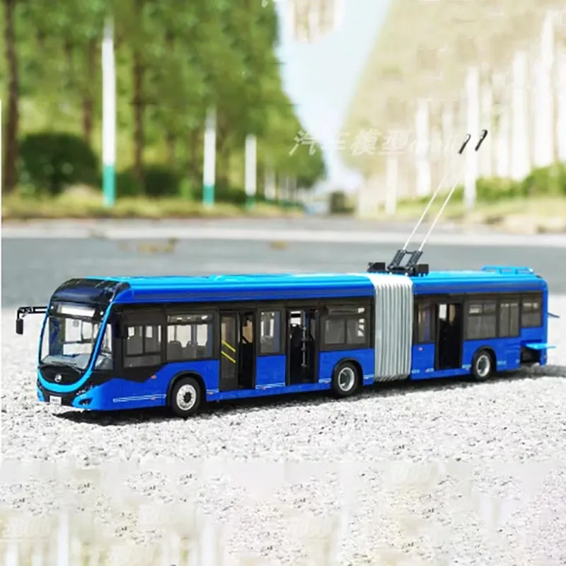 Diecast 1:42 Scale Yutong Dual-source Trolleybus ZK5180C BRT Simulation Alloy Model Collectible Gift Display  Toys