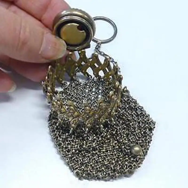 Retro Coin Bag Antique Medieval Collectible Coin Bag Handmade Double Mesh Bag Small Vintage Mesh Coin Holder Exquisite