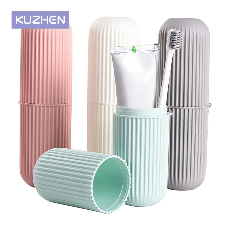 

Creative Travel Portable Toothbrush Cup Bathroom Toothpaste Holder Storage Case Box Organizer Travel Toiletries Storage Cup New