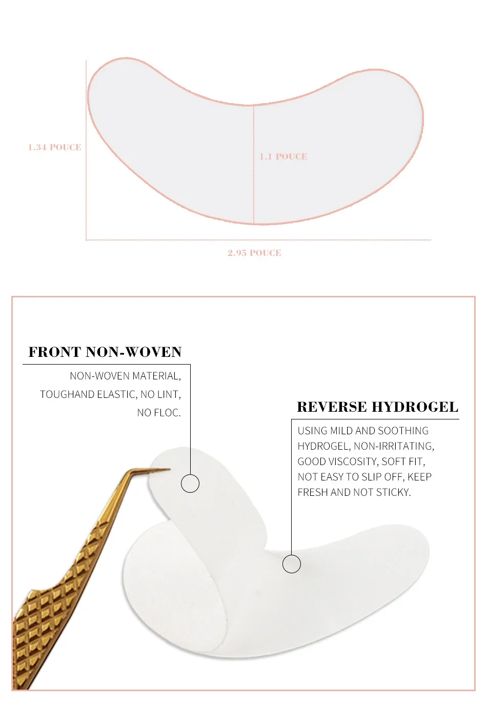 50-100 Pairs رمش تحت العين بقع العين وسادة عزل إزالة هيدروجيل لصقة عين ملصق طوقا رمش تمديد أدوات ماكياج #6