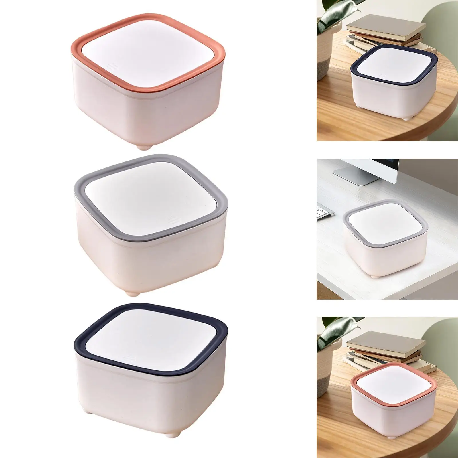 Mini Desktop Trash Can Versatile Creative Small Garbage Can Waste Basket for Household Countertop Home Desk Bathroom Vanity