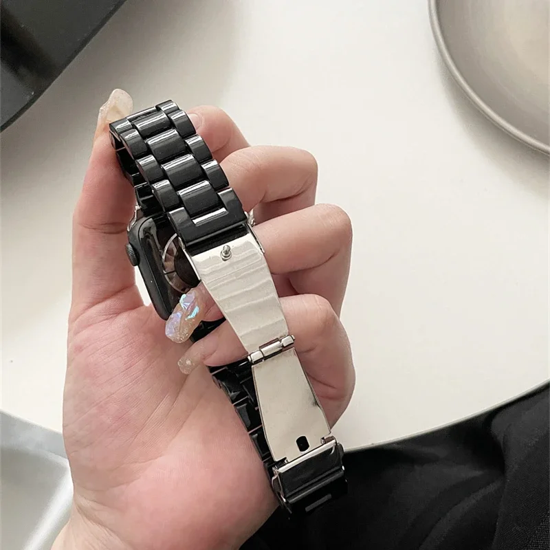 Candy Color Acrylic Strap for Apple Watch 41mm 45mm 40mm 44mm 38mm 42mm 49mm Wristband for iWatch Series Ultra 9 8 7 SE 6 5 4 3