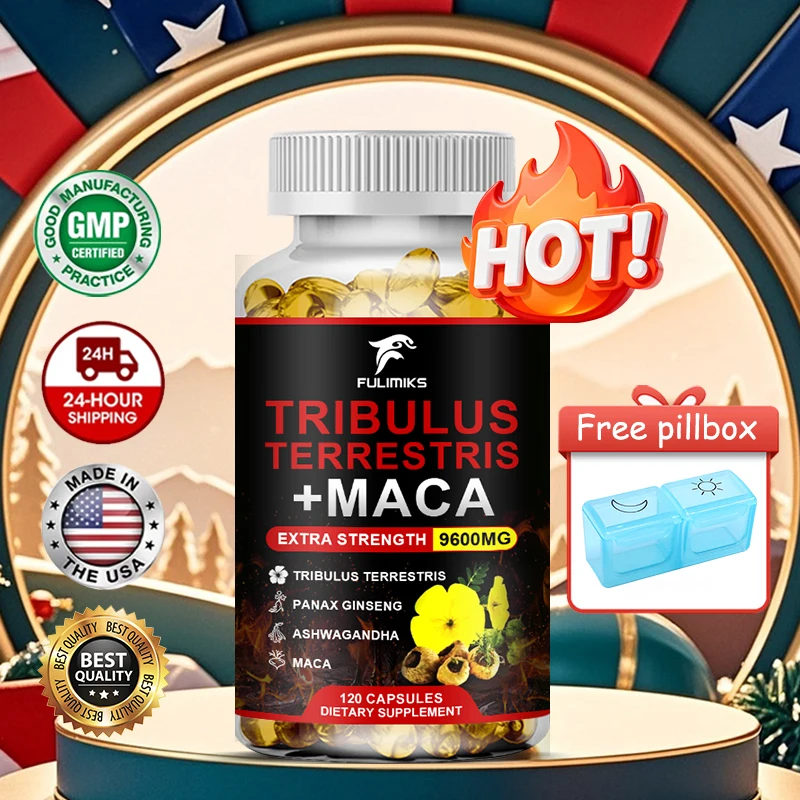 

High-Potency Tribulus Terrestris Capsules, Support Hormone Balance, Menopause, Low Libido, Stress & Endurance, Focus