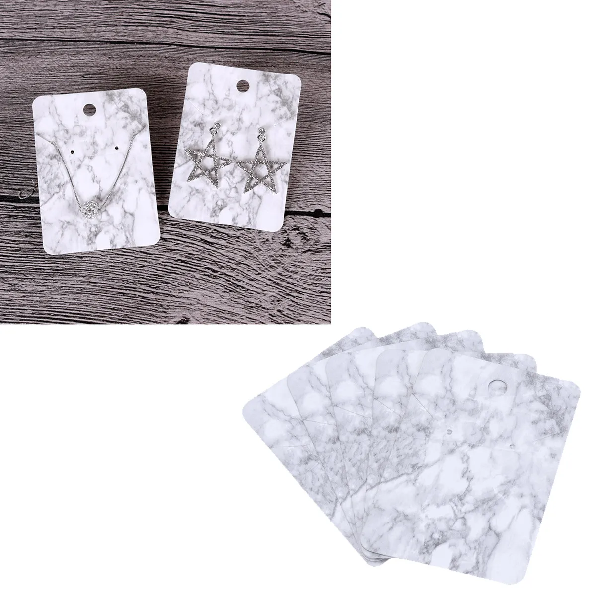 Earring Holder Cards 200 Pack 5x7cm Jewelry Display Cards for Studs Dangle Earrings Necklaces Packaging