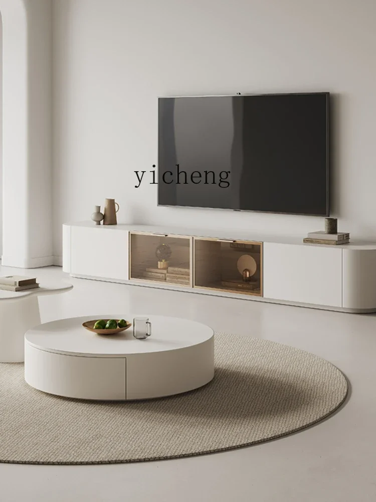 Coffee Table Side Table TV Cabinet Unit Solid Wood Electric Coffee Table Visual Cabinet