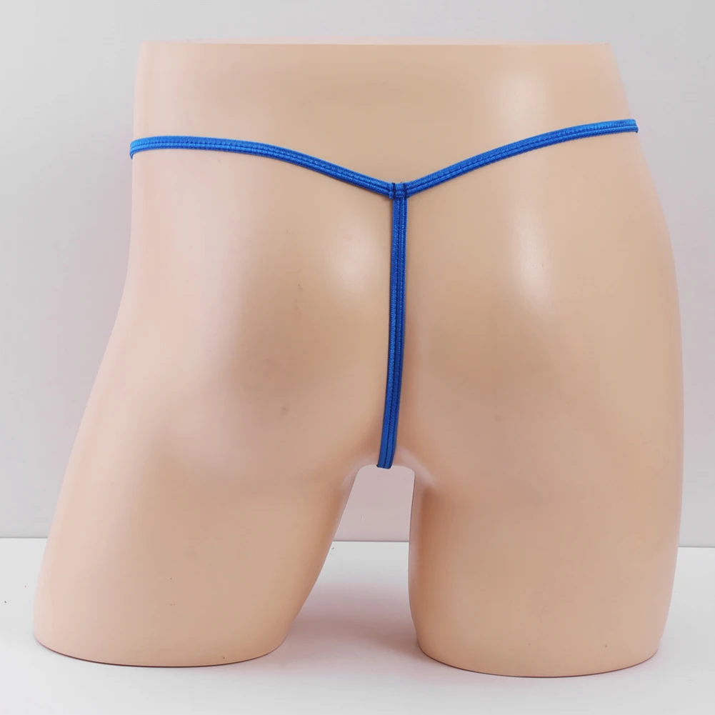 Cómoda Tanga ahuecada con anillo para pene, bragas eróticas recortadas, lencería, bragas para hombre, calzoncillos con espalda en T