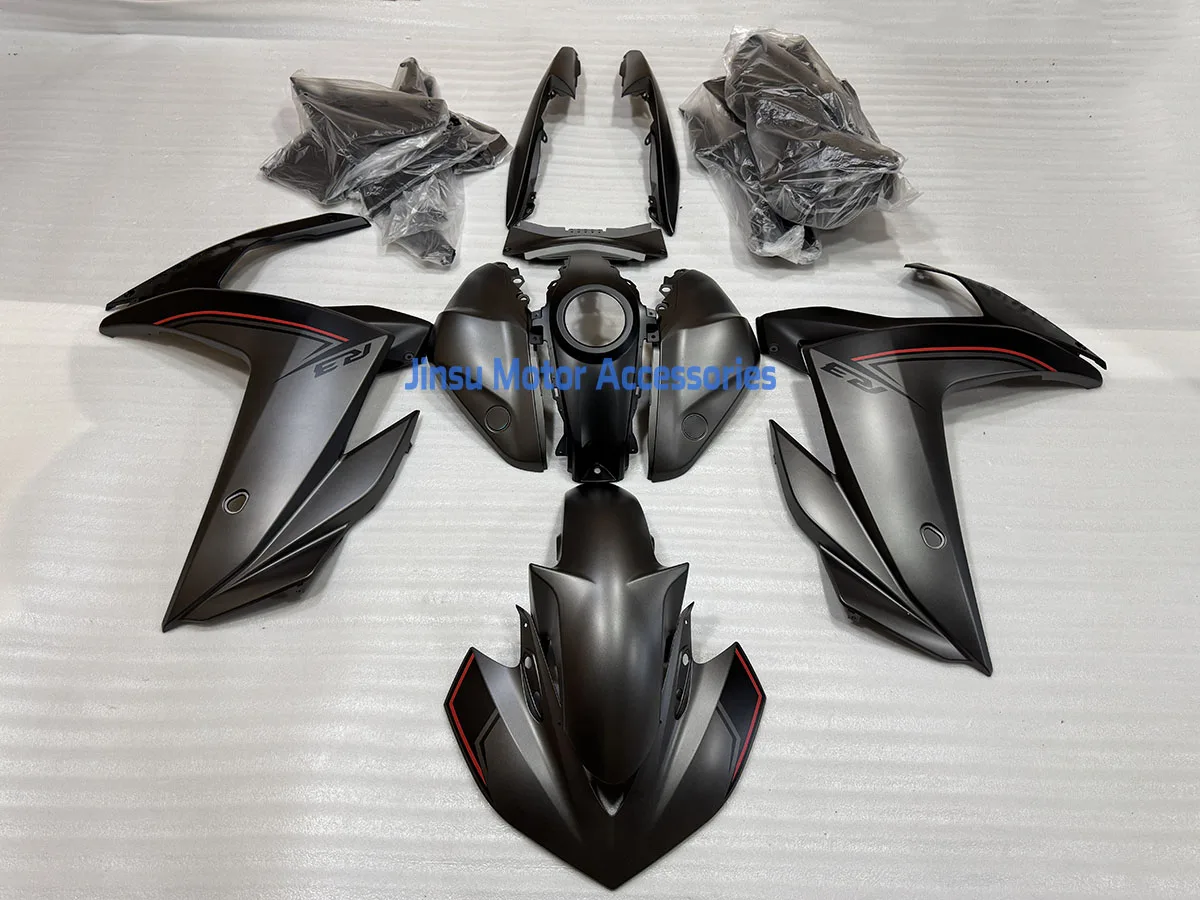 انسيابية حقن لياماها R3 R25 2015 2016 2017 لوحات كاملة 15 16 17 مجموعة ألواح بلاستيكية ABS هيكل العمل قلنسوة سوداء