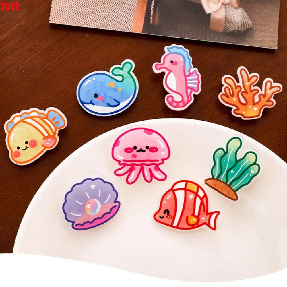 

Elegant Conch Ocean Fish Hairpin Seaweed Coral Jellyfish Hair Clips Clownfish Korean Style Animal Duckbill Clip Daily