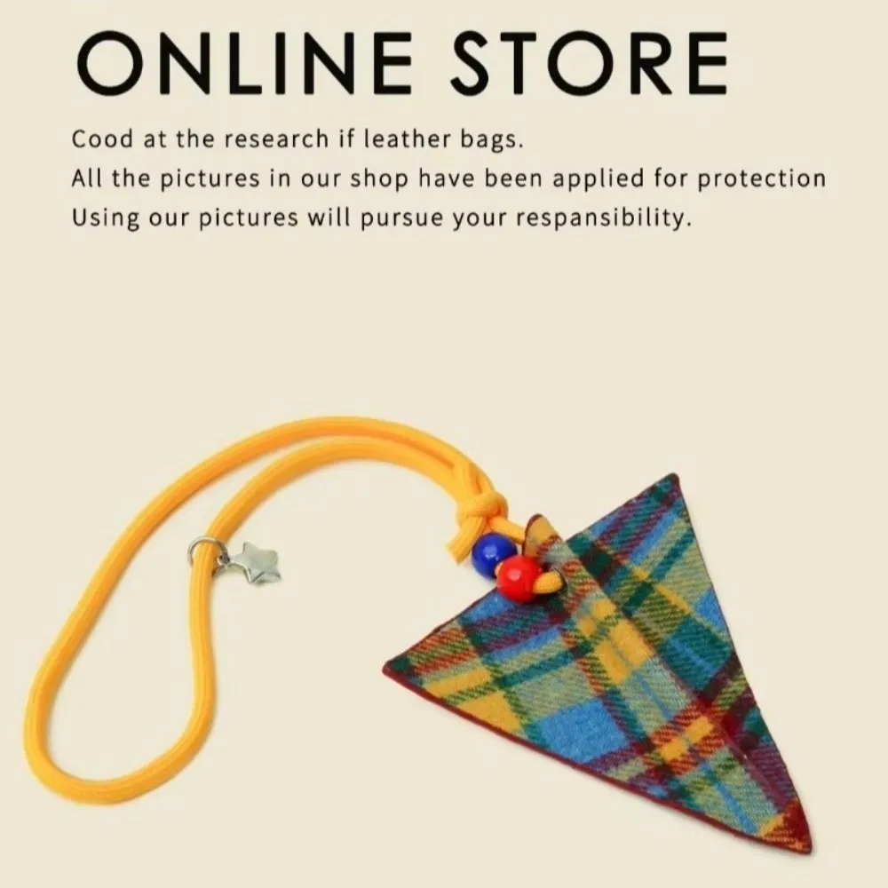 Multicolour Airplane Checkered Airplane Keychain Braided Rope Woven Ropes Airplane Bag Charm Handmade High-Quality