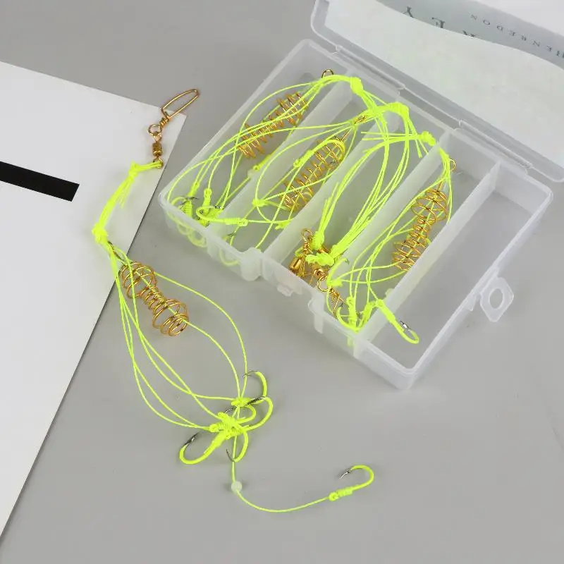 4 قطعة Isni المتفجرة هوك الخصر طبل الربيع الطعم هوك مكافحة لف الفضة الكارب و Bighead الأسماك مجموعة الصيد اكسسوارات #3