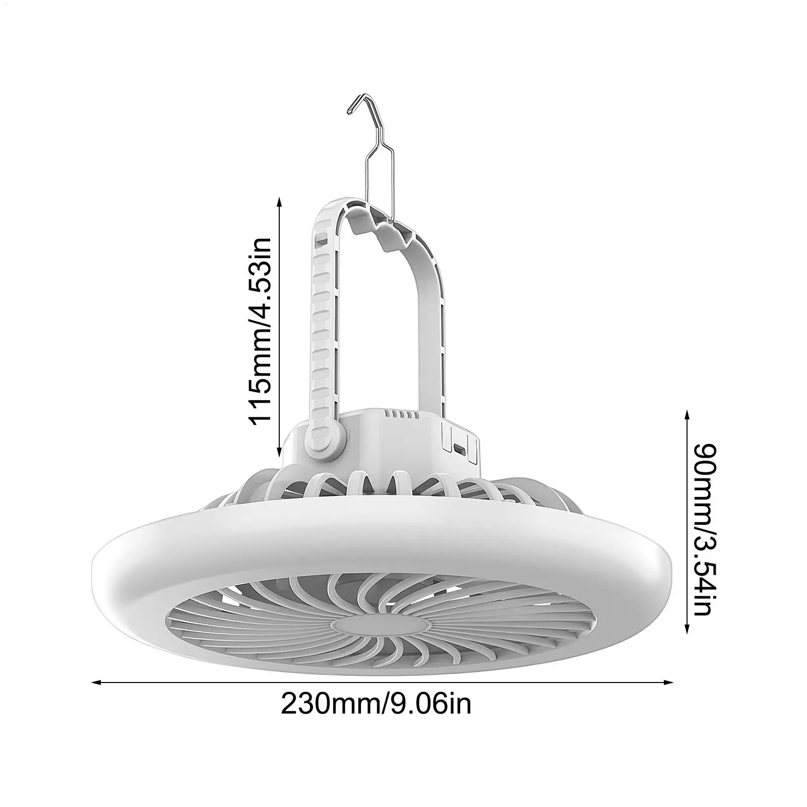 LED Camping Fan Rechargeable Adjustable Canopy Tent Fan With Light for Outdoor Canopy Beach Hiking Backpacking RV Garage view 6