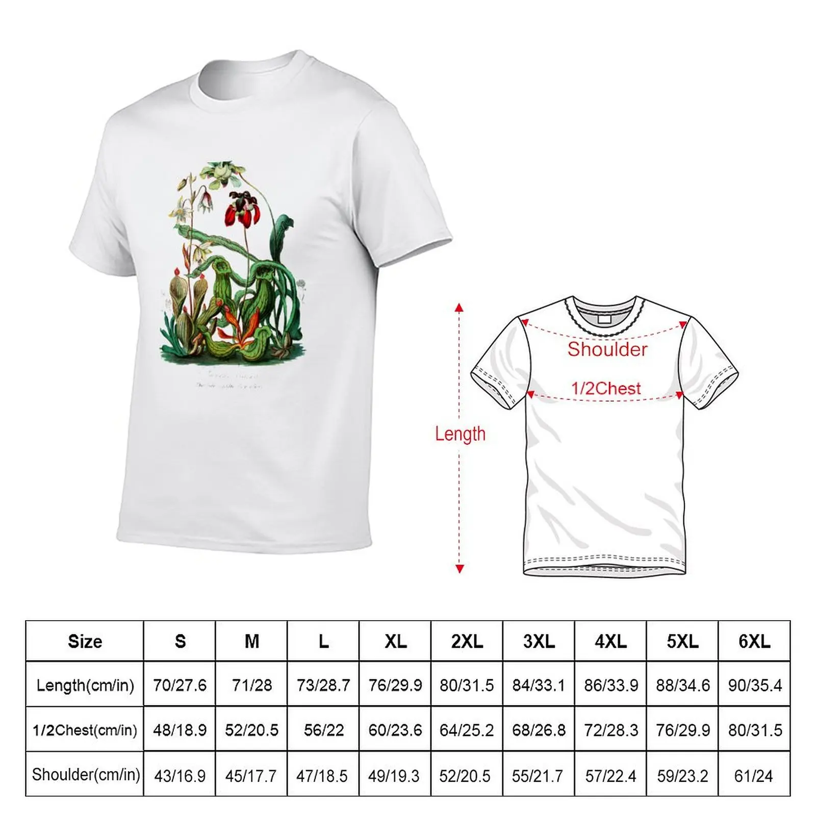 Carnivorous Plants Vintage Sarracenia Botanical T-Shirt oversize t-shirts man customs design your own black t-shirts for men