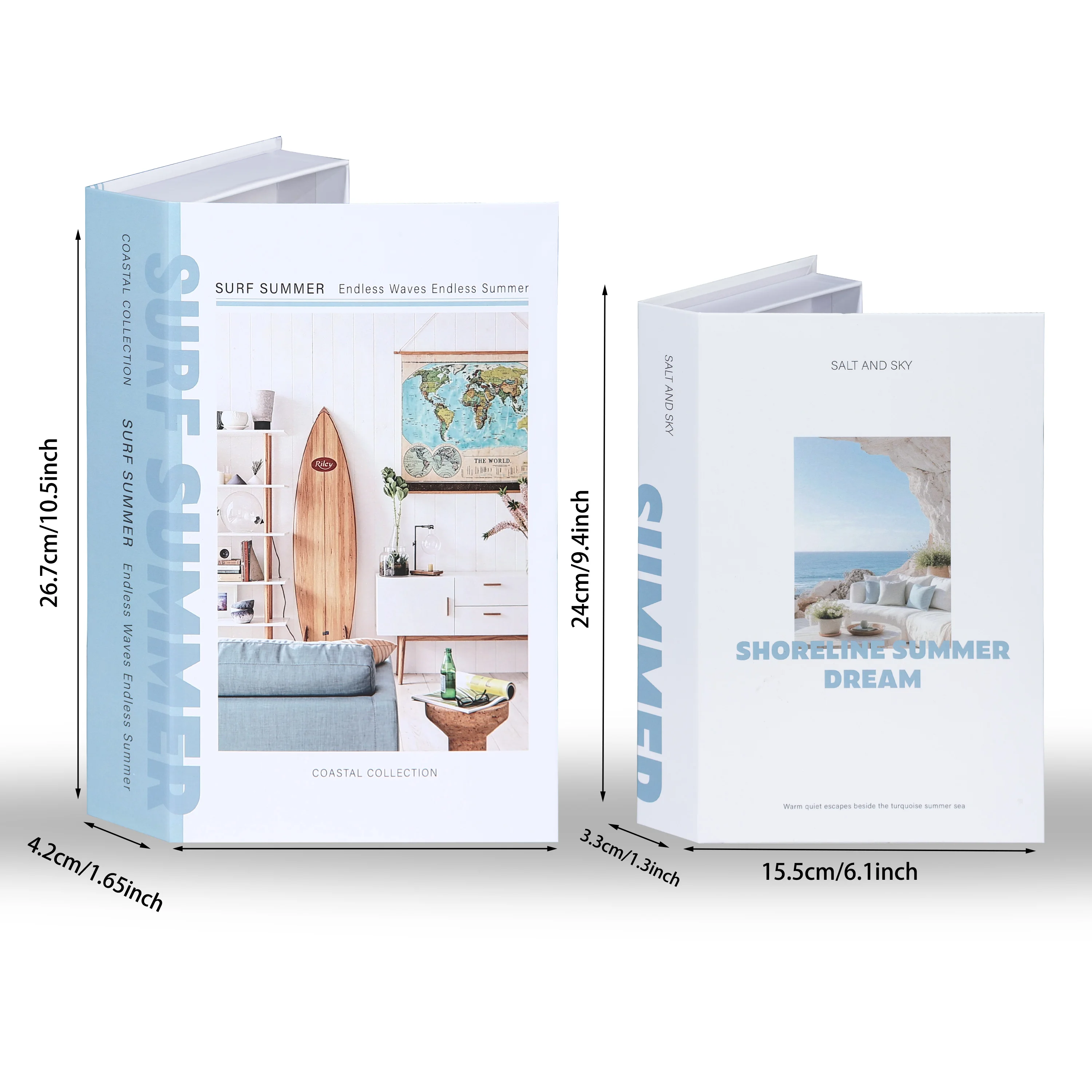 2Pcs Openable Fashion Fake Books Living Room Decoration Simulation Book Storage Box Coffee Table Books Entrance TV Stand Decor