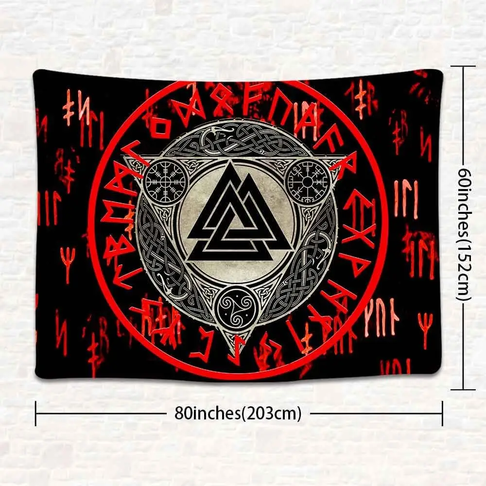 Mystic Occult Tarot Witchcraft Crystal Triangle Pyramid Esoteric Symbol Halloween Bohemian Festival Decor Wall Hanging Tapestry