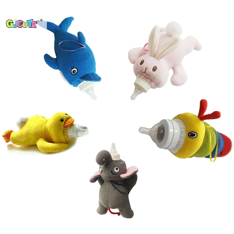 Feeding Bottles Bag Duck Milk Bottle Pouch Cover Toys Kawaii Plush Rabbit Baby Feeding Bottle Keep Warming Bag Baby Feeding Tool