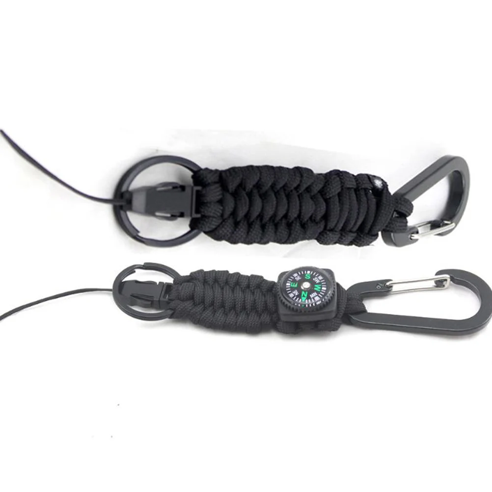 

3pcs Survival Keychain Compass Metal Carabiner For Outdoor Camping Hiking Mountaineering First Aid Emergency Gear