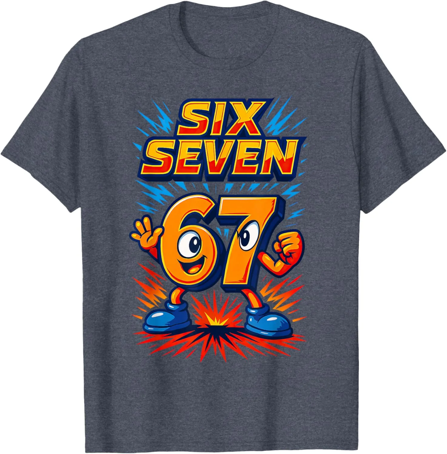 Basketball 67 Six Seven Printed T-shirt Funny Meme Drip T-Shirts Men Women Cotton Funny Italian Brainrot 6 7 Meme Casual Tops