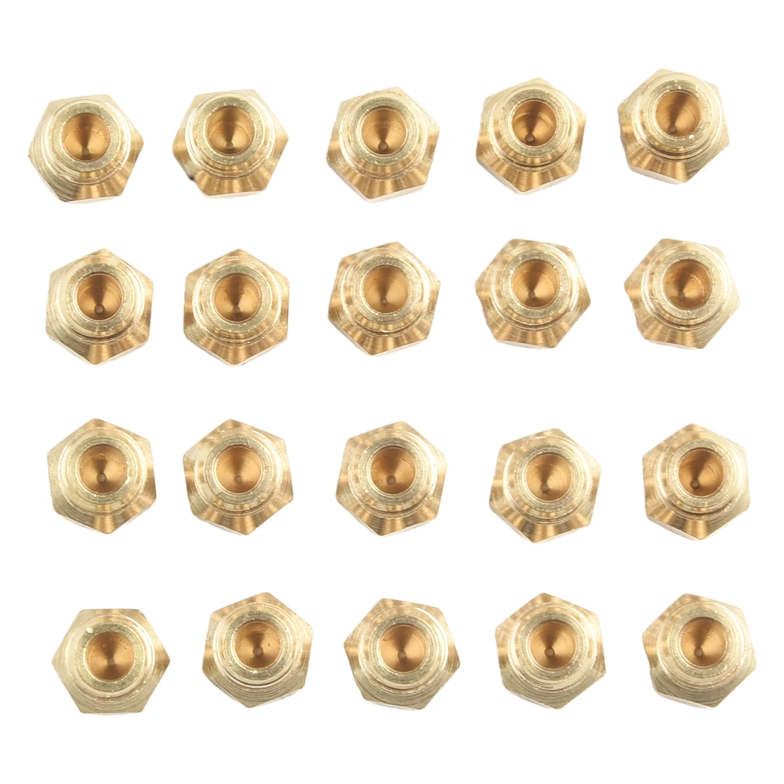 20 Pieces Brass Propane Jet Nozzle Orifice Kit for LP Gas Burner Replacement Parts Suitable for Outdoor Grill and Barbecue