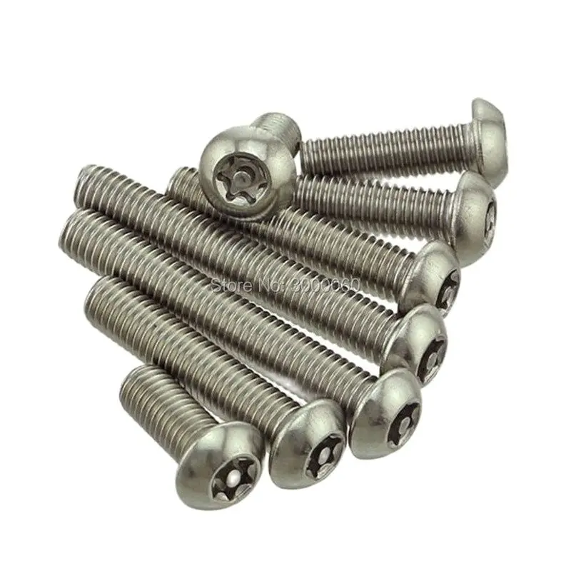 20pcs M8 Stainless Steel 304 Six-Lobe Pin Pan Head Security Screws Anti-Tamper Hardware for IT Security And Data Protection
