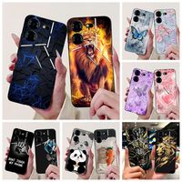 For Tecno Pova 5 Pro 5G Case LH8n Shockproof Cover Luxury Marble Lion Cartoon Soft Phone Cases For Tecno Pova 5 Pova5 LH7n Shell