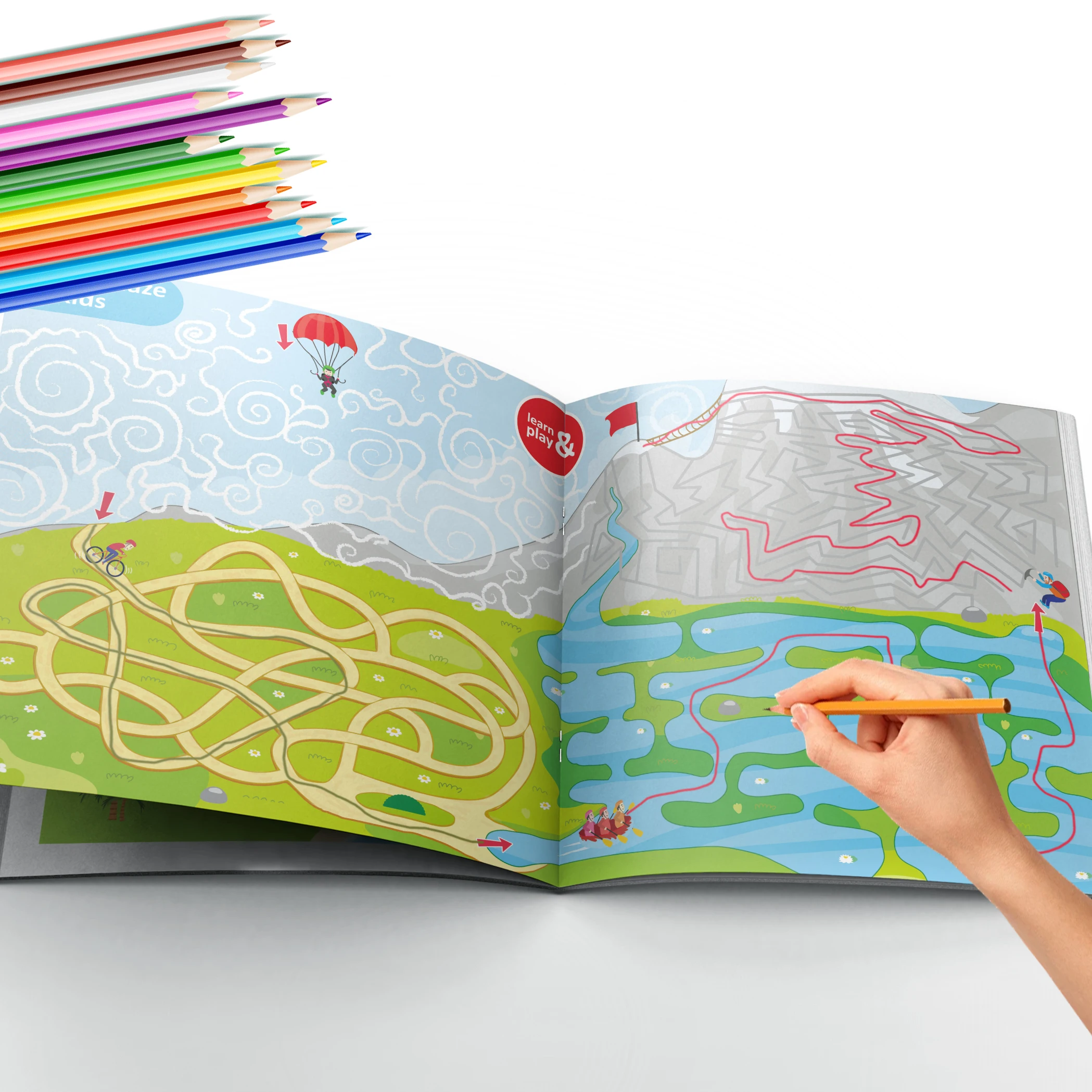 كتاب ألغاز المتاهة التفاعلية للأطفال: مغامرات ممتعة وتعليمية لتعزيز مهارات التفكير النقدي وحل المشكلات