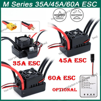 2024 New Surpass Hobby M Series 35A 45A 60A Waterproof ESC 2-3S for 1/10 1/12 1/14 1/16 RC Car F540 3650 Brushless Motor