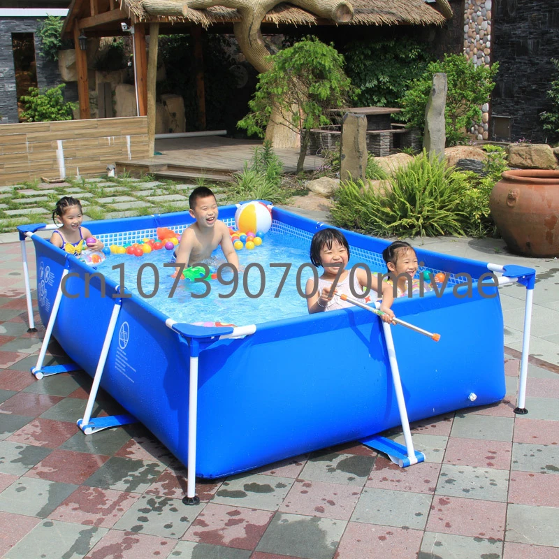 Ready To Ship Blue Color Portable Large Family Bathing  Outdoor Swimming Pool Jacuzzing Spa Hot Tub Basin