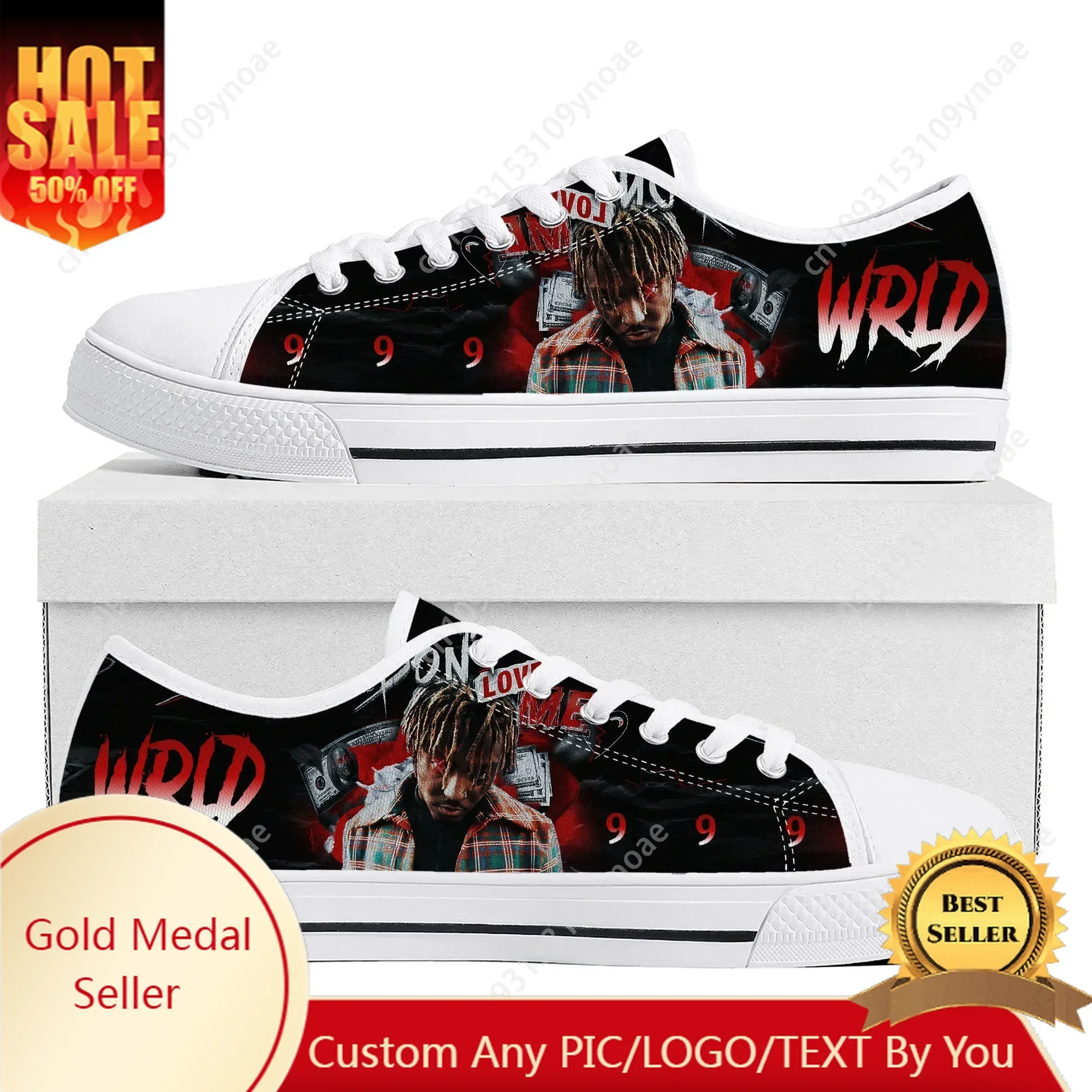 

Juice Wrld 999 Hip Hop Rapper Low Top High Quality Sneakers Mens Womens Teenager Canvas Sneaker Casual Couple Shoes Custom Shoe