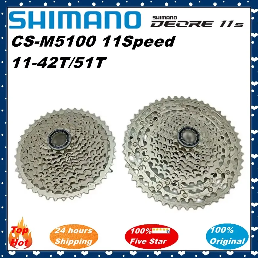 

Shimano Deore 11S CS M5100 Cassette MTB 11V K7 Mountain Bike Sprocket 11-42T 51T Freewheel 11 Speed Ratchet Bicycle Parts