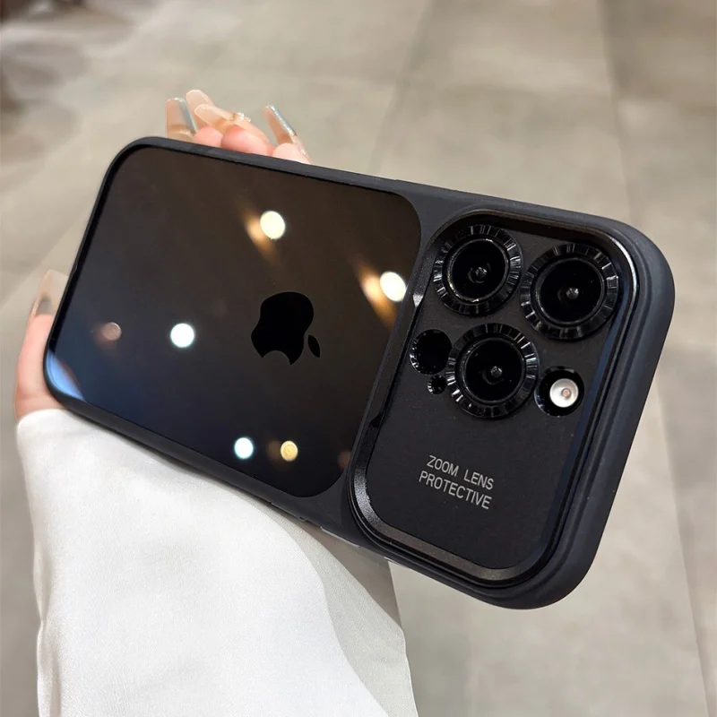 Matte Stoßfänger-Handyhülle Transparent für iPhone 18 17 16 15 14 Pro Max Air Kameralinsen-Schutz Stoßfeste Klare Rückseite – Detail 13