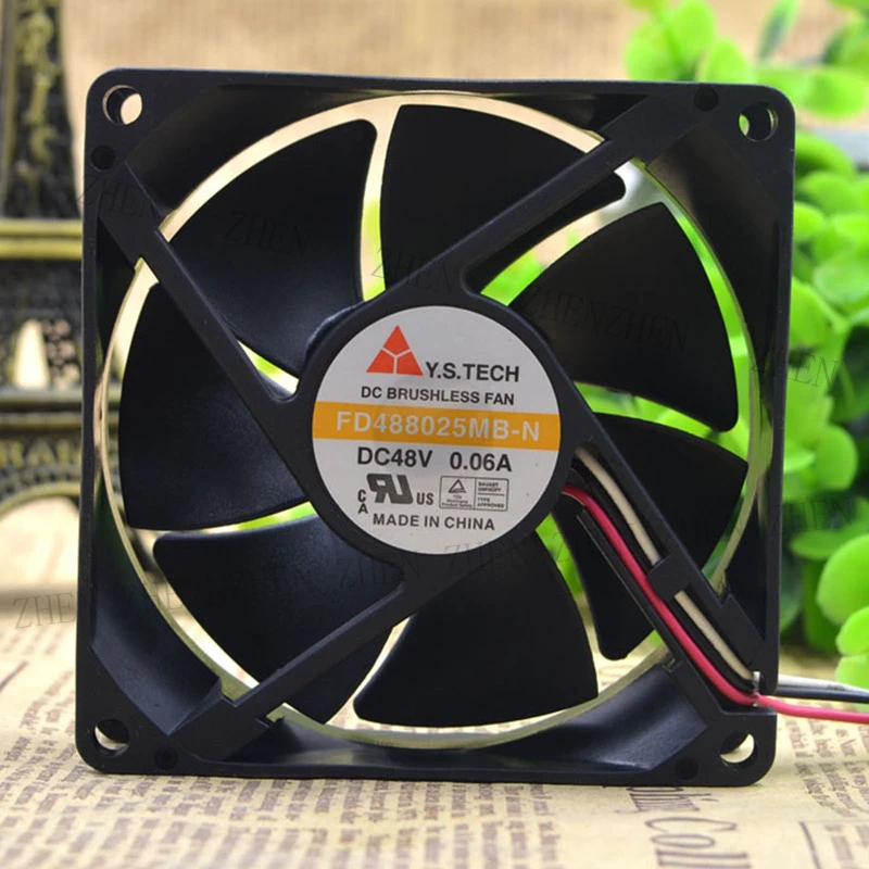 S NEW for Y.S.TECH FD488025MB-N 48V 0.06A 3-wire Inverter Cooling Fan#QW