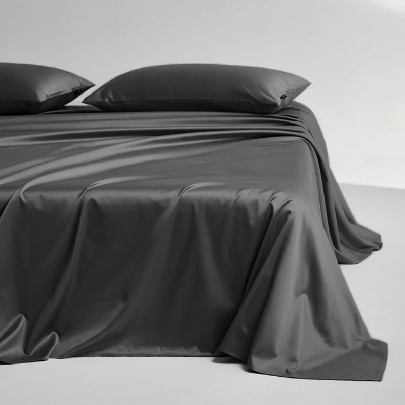 

Комплект из 3 предметов: черно-серые шелковистые простыни (275*259 см) для лета, прохладные, 100% лиоцелл, для дома, прямая поставка